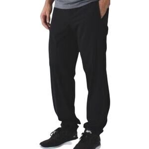 Lululemon Cutback Pants Front Zipper Pockets Drawstring Wide Leg Navy Large